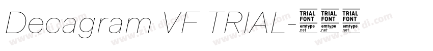 Decagram VF TRIAL字体转换